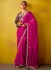 Rani glass tissue sequins embroidered wedding saree with blouse 2154